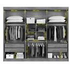 Guarda Roupa Itaguara 6 Portas 4 Gavetas Puxador De Alumínio