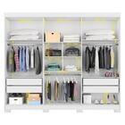 Guarda Roupa Itaguara 6 Portas 4 Gavetas Puxador De Madeira