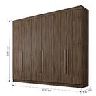 Guarda Roupa Itaguara 6 Portas Pux Alumi Café Wood