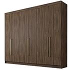 Guarda Roupa Itaguara 6 Portas Pux Alumi Café Wood