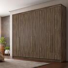 Guarda Roupa Itaguara 6 Portas Pux Alumi Café Wood
