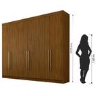 Guarda Roupa Itaguara 6 Portas Pux Alumi Rovere