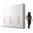 Guarda Roupa Itaguara 6 Portas Pux Madei Branco