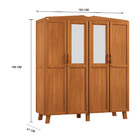 Guarda-roupa Itália 4 Portas E 2 Gavetas Madeira Pinus Carval
