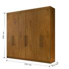 Guarda Roupa Itália 6 Portas Carvalho Rústico