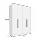 Guarda Roupa Itaparica Com 4 Portas E 3 Gavetas Móveis Rimo B