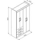 Guarda-roupa Itapema 4 Portas E 3 Gavetas - Rodial - Branco