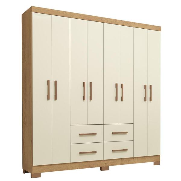 Guarda Roupa Itapema Quarto Com 8 Portas E 4 Gavetas