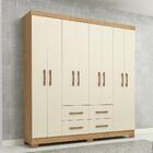 Guarda Roupa Itapema Quarto Com 8 Portas E 4 Gavetas