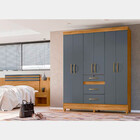 Guarda Roupa Itatiba Casal 6 Portas 3 Gavetas Moval Móveis