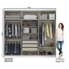Guarda Roupa Jade 06 Portas De Abrir Branco - Henn