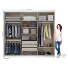 Guarda Roupa Jade 06 Portas De Abrir Branco - Henn