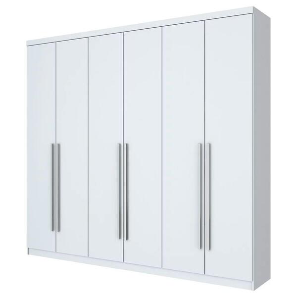Guarda Roupa Jade 06 Portas De Abrir Branco - Henn