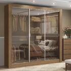 Guarda Roupa Jasper 3 Portas De Correr C/vidro Reflex Rustic
