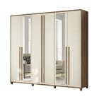 Guarda-roupa Juriti 06 Portas Com Pés E Espelho