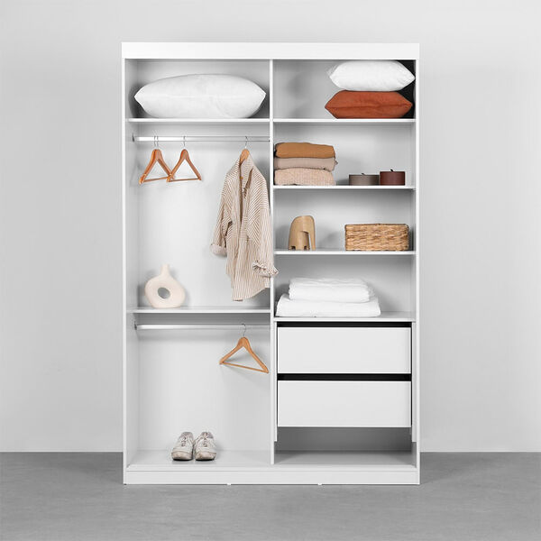 Guarda-roupa Just 2 Portas De Correr 1 46m Branco
