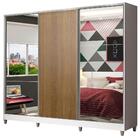 Guarda Roupa Juvenil 100% Mdf Madesa Kevin 3 Portas De Correr