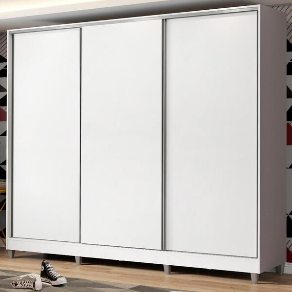 Guarda Roupa Juvenil 100% Mdf Madesa Kevin 3 Portas De Correr