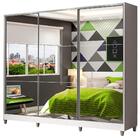 Guarda Roupa Juvenil 100% Mdf Madesa Kevin 3 Portas De Correr