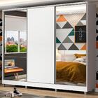 Guarda Roupa Juvenil 100% Mdf Madesa Kevin 3 Portas De Correr