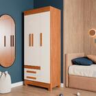 Guarda Roupa Juvenil 3 Portas Paris Off White Nature