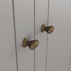 Guarda-roupa Juvenil 4 Portas 4 Gavetas Americano Cinza