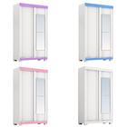 Guarda Roupa Kit Conjunto Espelho Quarto Solteiro Samira 2 Po