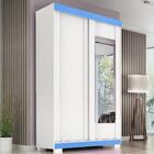 Guarda Roupa Kit Conjunto Espelho Quarto Solteiro Samira 2 Po