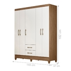 Guarda Roupa Kristen Naturale Branco