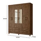 Guarda Roupa Larissa 6 Portas Castanho Wood Tana Decor
