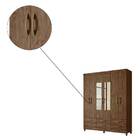 Guarda Roupa Larissa 6 Portas Castanho Wood Tana Decor
