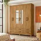 Guarda Roupa Larissa 6 Portas Freijó Bnn Decor