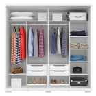 Guarda Roupa Las Vegas Branco Madeirado