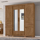 Guarda Roupa Leão 6 Portas Naturale Bnn Decor