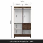 Guarda Roupa Lia 4 Portas C/ Espelho Capuccino - Moveis Arapo