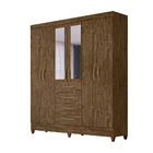 Guarda Roupa Libra 6 Portas Castanho Wood Tana Decor