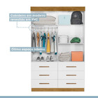 Guarda Roupa Life 4 Portas 2 Gavetas Tigus Baby Branco/ipê