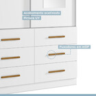 Guarda Roupa Life 4 Portas 2 Gavetas Tigus Baby Branco/ipê