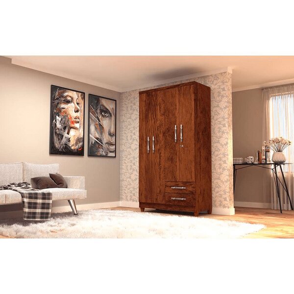 Guarda-Roupa Line Adulto 4 Portas MDP Vila Rica
