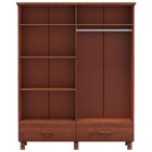Guarda-roupa Linha Bronze Imbuia 4 Portas Espelhos 2 Gavetas