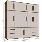 Guarda Roupa Lisboa 12 Portas 6 Gavetas Malbec Off White