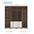 Guarda Roupa Liverpool 8.6 Com Pés Castanho/off White