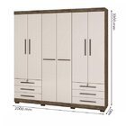 Guarda-roupa Londres 6 Portas Incorplac Teka/champanhe