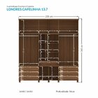 Guarda-roupa Londres Capelinha 13 Portas E 07 Gavetas Jatoba