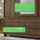 Guarda-roupa Londres Com Espelho E 9 Gavetas Imbuia