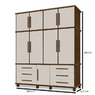 Guarda Roupa Londres Triplex 4 Portas 6 Gavetas Com Maleiro L
