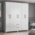Guarda Roupa Lorena 6 Portas Branco Bnn Decor