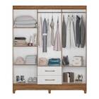 Guarda Roupa Lorena 6 Portas Naturale Branco Tana Decor