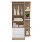 Guarda Roupa Louis Carvalho Rústico Branco