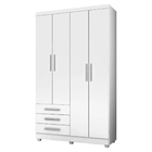 Guarda-roupa Luanda 4 Portas Branco Acetinado - Germai Móveis